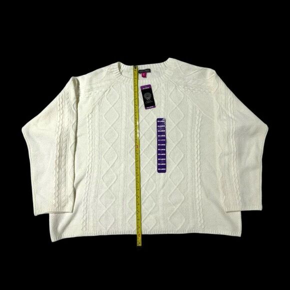 Vince Camuto Women's Cable Sweater Antique White Size XXL - Picture 5 of 10